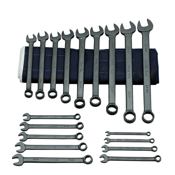 Martin Tools Sprocket & Gear WRENCH SET COMB 18PC METRIC BLACK MTCB18KM